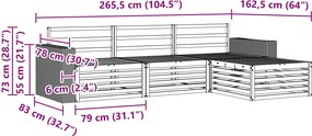 vidaXL Σειρά Καναπέ Εξωτερικού 4 τμχ.