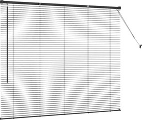 vidaXL Βενετσιάνικες Ρόδες Μαύρο 130 x 155 εκ Αλουμίνιο