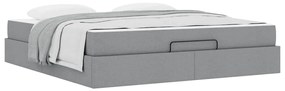 vidaXL Σκελετός Κρεβατιού Άλλο Ανοιχτό γκρι 180 x 200 cm ύφασμα
