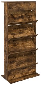 vidaXL Ράφι Περιοδικών με ράφι Καπνιστό Δρύς 70 x 41 x 156 εκ.