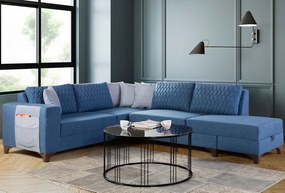 Corner Sofa-Bed Loft - Blue Blue