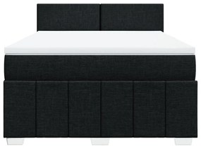 ΚΡΕΒΑΤΙ BOXSPRING ΜΕ ΣΤΡΩΜΑ ΜΑΥΡΟ 140X190 ΕΚ. ΥΦΑΣΜΑΤΙΝΟ 3287058