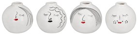 Βάζο ArteLibre Πρόσωπο Λευκό Κεραμικό 7.6cm Σε 4 Σχέδια