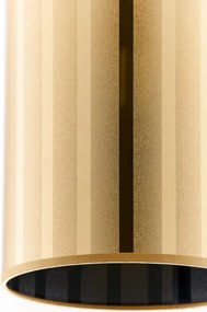 Κρεμαστό Φωτιστικό Cortina Φ18cm Μαύρο με Χρυσό