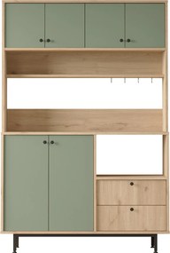 Ντουλάπι Δρυς / Πράσινο NADRAZA 120x35.5x180