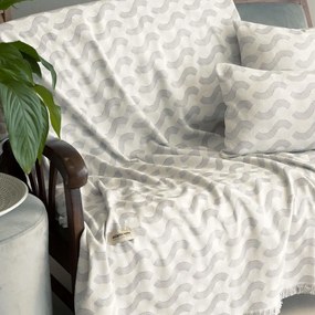 Ριχτάρι Pinovo Grey-Ice Aslanis Home Τριθέσιο 180x300cm Cotton-Polyester
