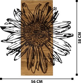 Decorative Wooden Wall Accessory Daisy Black
Walnut