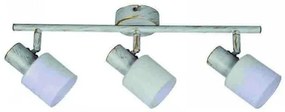 Σποτ Φωτιστικό Οροφής 3XE14 μεταλλικό 9079-3Φ Inlight-9079-3Φ-Λευκή Πατίνα-Λευκό 9079-3Φ-Λευκή Πατίνα