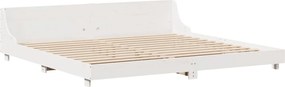 vidaXL Σκελετός Κρεβ. Χωρίς Στρώμα Λευκό 180x200 εκ Μασίφ Πεύκο