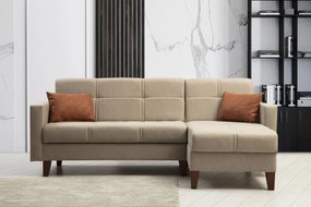 Corner Sofa-Bed Polya - Beige Beige