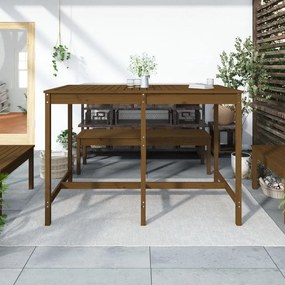 Τραπέζι Κήπου Μελί 159,5x82,5x110 εκ. από Μασίφ Ξύλο Πεύκου - Καφέ