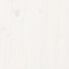 Κομοδίνο Λευκό 40 x 31 x 35,5 εκ. από Μασίφ Ξύλο Πεύκου - Λευκό