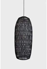 Κρεμαστό Φωτιστικό Οροφής 1xE27 Ρατάν Φ39cm Pickle AY Illuminate-420.100.05/P-Μαύρο 420.100.05/P