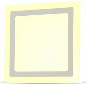 LED V-TAC Εξωτερικό Πάνελ mini 18W+3w τετράγωνο με φωτεινό περίγραμμα