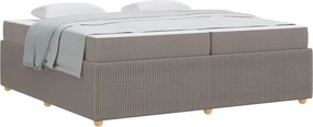 vidaXL Σκελετός Κρεβατιού Taupe 200 x 200 cm ύφασμα