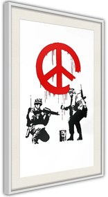 Αφίσα - Banksy: CND Soldiers I - 20x30 - Μαύρο - Με πασπαρτού