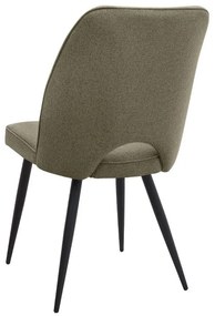 Σετ τραπεζαρία 5τμχ Roger - Christy Megapap Mdf - ύφασμα χρώμα μαύρο εφέ μαρμάρου - λαδί 120x70x75εκ.