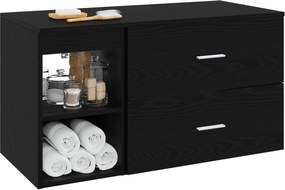 vidaXL Σετ Επίπλων Μπάνιου 2 pcs Μαύρη Δρυς Επεξεργασμένο Ξύλο