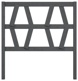 vidaXL Κεφαλάρι Κρεβατιού Γκρι 106 x 4 x 100 εκ. από Μασίφ Ξύλο Πεύκου