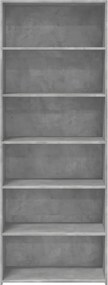 vidaXL Ντουλάπι Γκρι Σκυροδέματος 70x41x185 εκ. Επεξεργασμένο Ξύλο
