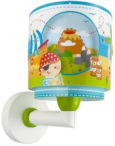 Παιδικό Φωτιστικό Τοίχου 1xE27 Γαλάζιο Pirate Island 60659 Ango-60659-Σιέλ/Βεραμάν/Μέντα 60659
