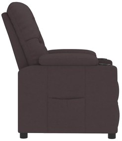 vidaXL Πολυθρόνα Ανακλινόμενη Σκούρο Καφέ Υφασμάτινη