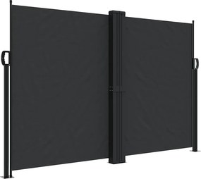 vidaXL Σκίαστρο Πλαϊνό Συρόμενο Μαύρο 160 x 600 εκ.