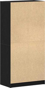 vidaXL Highboard Μαύρη Οξυά 68 x 37 x142 εκ.