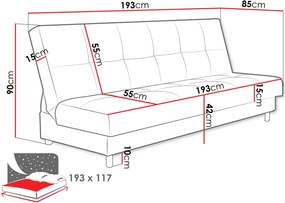 Καναπές - Κρεβάτι Enduro XIV -Roz