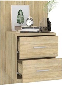 vidaXL Κομοδίνα Επιτοίχια 2 τεμ. Sonoma Δρυς