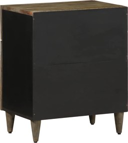 vidaXL κομοδίνο ντουλάπι ανοιχτό γκρι 50x33x60 cm μασίφ ξύλο Mango
