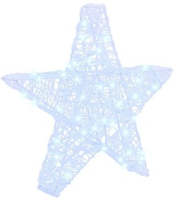 vidaXL 3D Αστέρι με 50 LED Ψυχρό λευκό 55 x 53.5 x 10 εκ Ακρυλικό