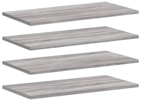 vidaXL Ράφια Τοίχου 4 τεμ. Γκρι Sonoma 60x20x1,5 εκ. Επεξεργ. Ξύλο
