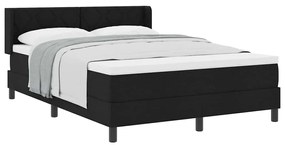 vidaXL Κρεβάτι box spring με στρώμα με στρώμα Μαύρο 160 x 200 cm