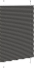 vidaXL Πλισέ περσίδα Μαύρο 100x100 cm Πλάτος υφάσματος 99,4 cm