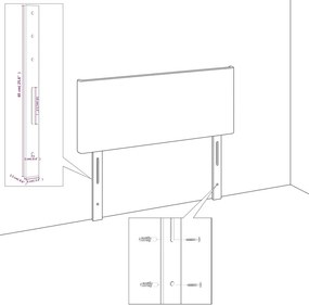 vidaXL Κεφαλάρι Κρεμ Ύφασμα 100x5x118/128 εκ.