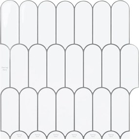vidaXL Πλακάκι Φτερού 10 τεμ. Λευκό Γκρι 30 x 30 cm