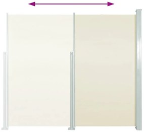 vidaXL Σκίαστρο Πλαϊνό Συρόμενο Κρεμ 140 x 300 εκ.