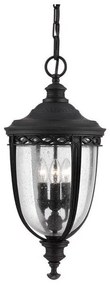 Κρεμαστό Φωτιστικό Οροφής 3xE14 Φανάρι 62cm IP44 English Bridle Elstead Lighting FE-EB8-L-BLK Μαύρο