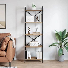 vidaXL Ράφι Βιβλίων 5 επιπέδων 56 x 34 x 171 εκ Επεξεργασμένο ξύλο