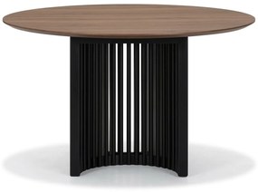 Τραπέζι Springfield 220, Μαύρο, Καφέ, 76cm, Φυσικό ξύλο καπλαμά, Ινοσανίδες μέσης πυκνότητας | Epipla1.gr