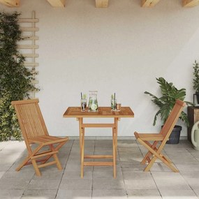 vidaXL Σετ Τραπεζαρίας Κήπου 2 pcs Καφέ Μασίφ ξύλο teak