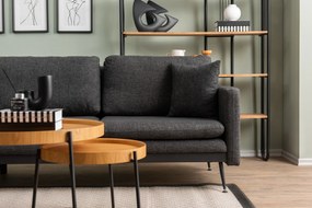 Γωνιακός Καναπές Σκούρο Γκρι MURURO 65x245x75
