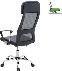 Καρέκλα γραφείου Ovis Megapap με τεχνόδερμα και ύφασμα Mesh χρώμα μαύρο 63x63x119/129εκ.