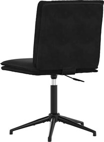 vidaXL Καρέκλα Τραπεζαρίας Μαύρη Βελούδινη