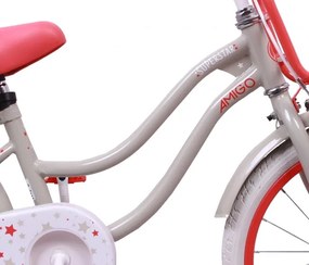 Superstar 18 Inch 24 cm Girls Coaster Brake Cream