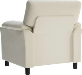 vidaXL Καναπές Κρεμ 94 x 85 x 93 εκ Βελούδο