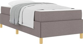 vidaXL Σκελετός Κρεβατιού με στρώμα Taupe 90 x 190 cm ύφασμα