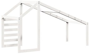 vidaXL Οροφή Κρεβατιού Παιδική Λευκό 198x87x113 εκ. Μασίφ Ξύλο Πεύκου