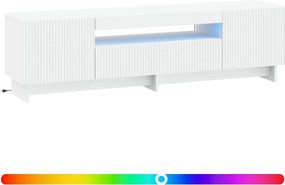 vidaXL Ντουλάπα LED Τηλεόρασης Λευκό Επεξεργασμένο Ξύλο